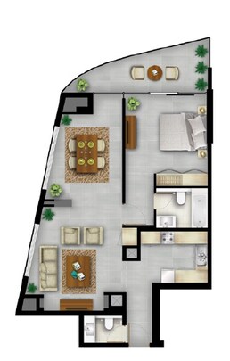 1 Bed 550 Sq. Ft. Apartment in Lootah Shamal Waves