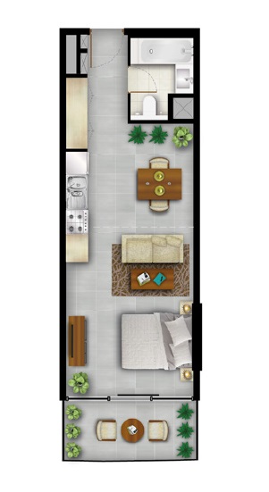 553 Sq. Ft. Studio in Lootah Shamal Waves