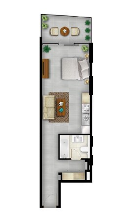 600 Sq. Ft. Studio in Lootah Shamal Waves