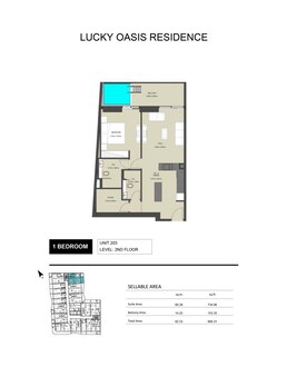 1 Bed 888 Sq. Ft. Apartment in Lucky Oasis Residence