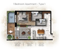 1 Bed 840 Sq. Ft. Apartment in Lucky Royale Residence