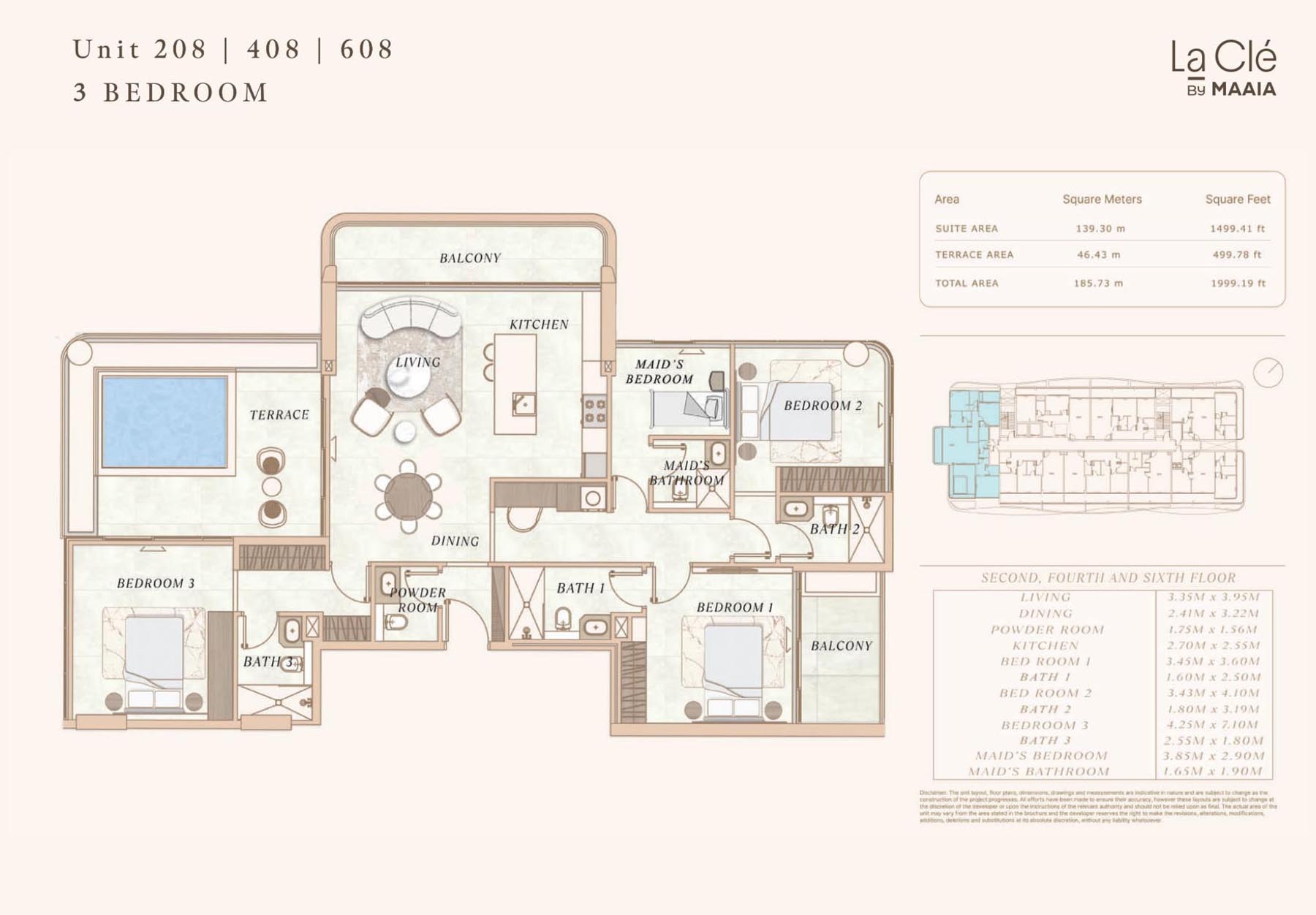3 Beds 1999 Sq. Ft. Apartment in Maaia La Cle