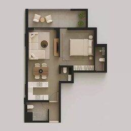 1 Bed 766 Sq. Ft. Apartment in Maak Residence