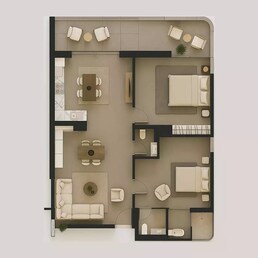 2 Beds 1360 Sq. Ft. Apartment in Maak Residence