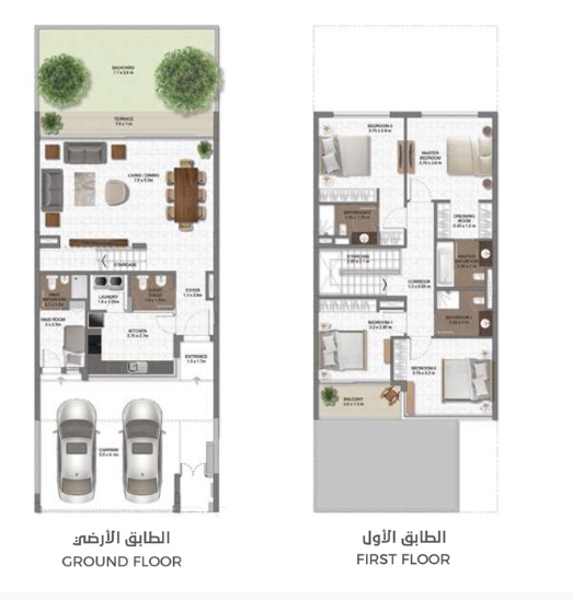 MAG Eye Townhouses 4 Beds Layout