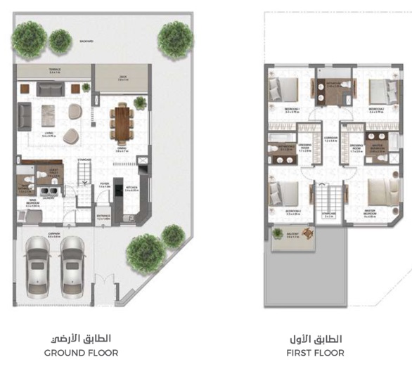 MAG Eye Townhouses 4 Beds Layout