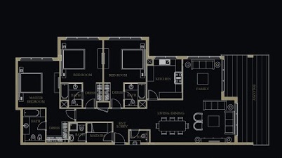 Mag Polo Residence 3 Beds Layout