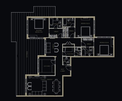 Mag Polo Residence 3 Beds Layout