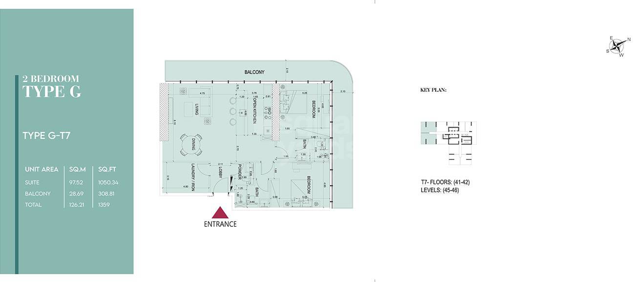 Mag Society House 2 Beds Layout