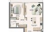 Main Flow Residences 1 Bed Layout