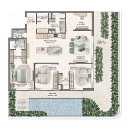 3 Beds 2847 Sq. Ft. Apartment in Main Flow Residences