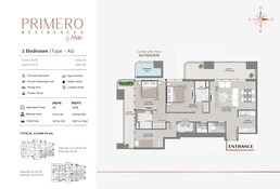 2 Beds 1342 Sq. Ft. Apartment in Main Primero Residences