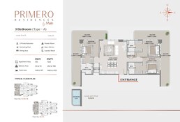 3 Beds 2122 Sq. Ft. Apartment in Main Primero Residences