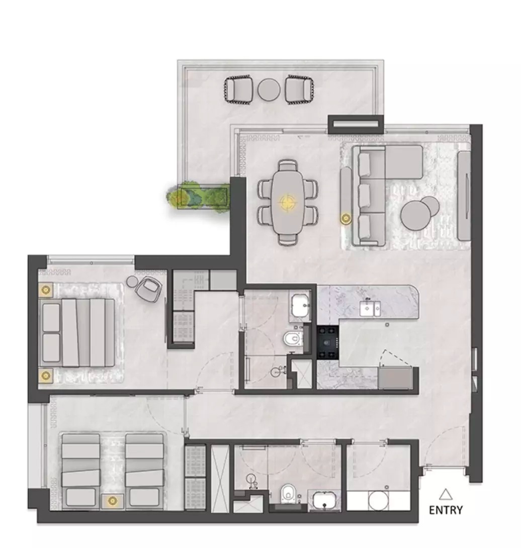 2 Beds 1931 Sq. Ft. Apartment in Majid Al Lacina