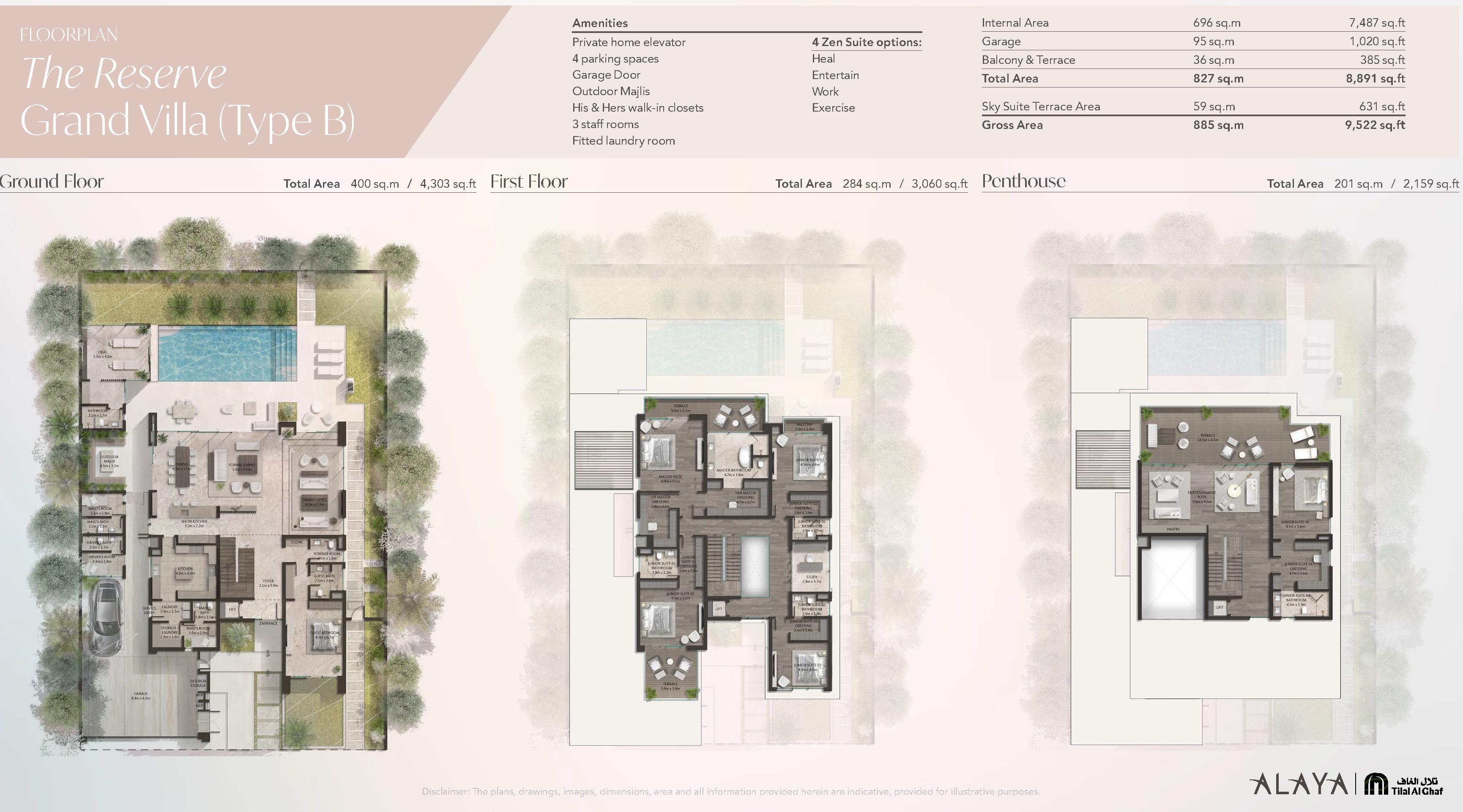 Majid Alaya Villas 6 Layout