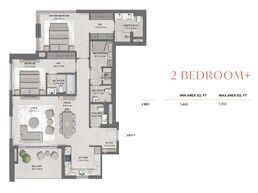 2 Beds 1513 Sq. Ft. Apartment in Majid Distrikt