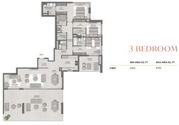 3 Beds 2933 Sq. Ft. Apartment in Majid Distrikt