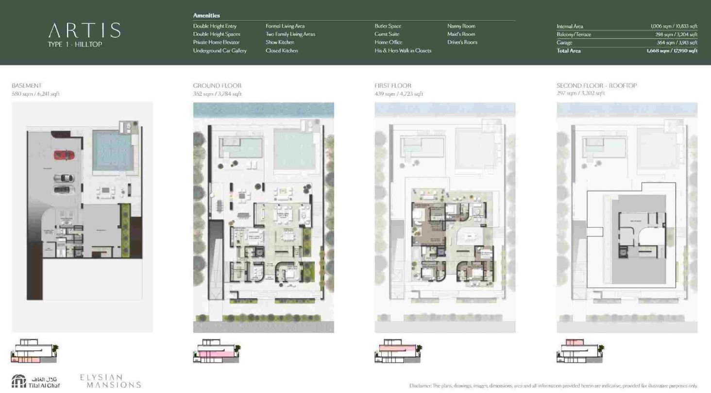 Majid Elysian Mansions 5 Beds Layout