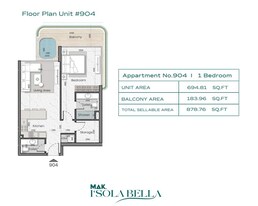 1 Bed 879 Sq. Ft. Apartment in MAK Isola Bella