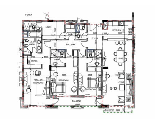 3 Beds 3124 Sq. Ft. Apartment in Manazel Al Khor