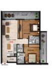 Marquis Galleria Apartments 2 Beds Layout