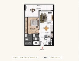 1 Bed 790 Sq. Ft. Apartment in Marquis Insignia