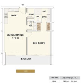 1 Bed 726 Sq. Ft. Apartment in Marquis Signature