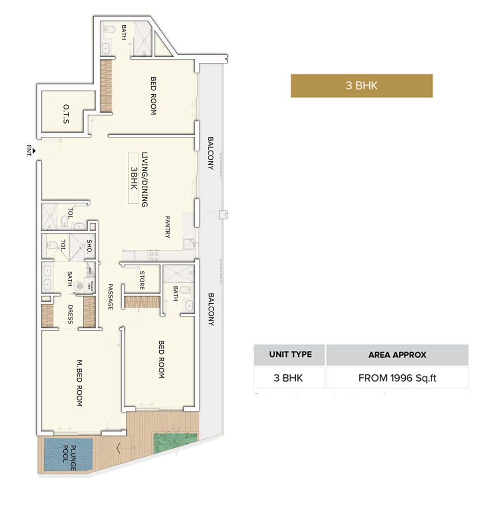 Marquis Signature 3 Beds Layout