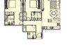 Marquise Square Tower 2 Beds Layout