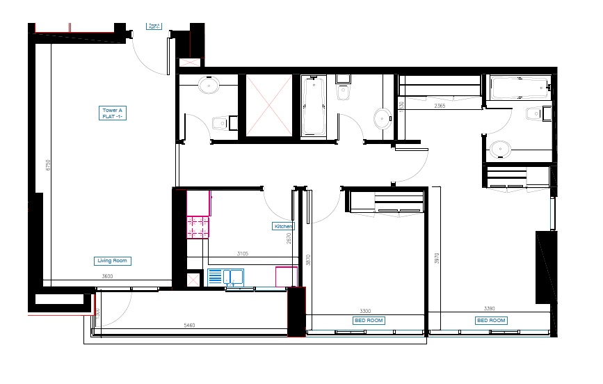 2 Beds 1434 Sq. Ft. Apartment in Mars Residences