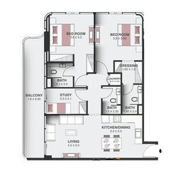 2 Beds 1236 Sq. Ft. Apartment in Mashriq Floarea Oasis