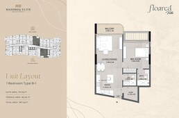 1 Bed 787 Sq. Ft. Apartment in Mashriq Floarea Vista