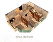 ME DO RE Residential Tower 2 Beds Layout