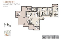 4 Beds 4128 Sq. Ft. Apartment in Meraas Al Jazi Apartments