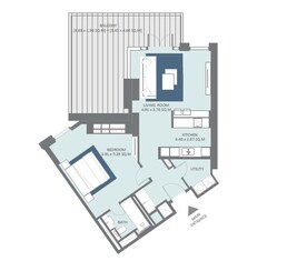 1 Bed 1120 Sq. Ft. Apartment in Meraas Bluewaters