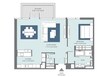 Meraas Bluewaters 1 Bed Layout