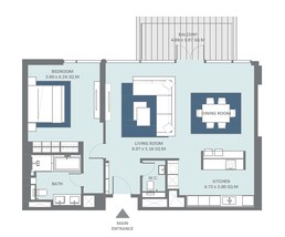 1 Bed 1142 Sq. Ft. Apartment in Meraas Bluewaters