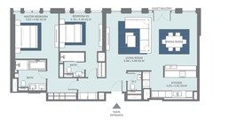 2 Beds 1336 Sq. Ft. Apartment in Meraas Bluewaters