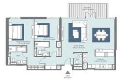 2 Beds 1459 Sq. Ft. Apartment in Meraas Bluewaters