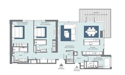 2 Beds 1654 Sq. Ft. Apartment in Meraas Bluewaters