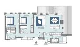 2 Beds 1969 Sq. Ft. Apartment in Meraas Bluewaters