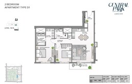 2 Beds 1125 Sq. Ft. Apartment in Meraas Castleton Central Park