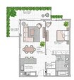 Meraas Central Park 1 Bed Layout