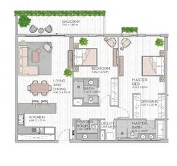 2 Beds 1513 Sq. Ft. Apartment in Meraas Central Park