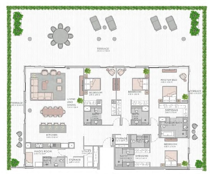 4 Beds 5315 Sq. Ft. Apartment in Meraas Central Park