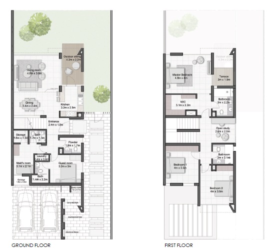Meraas Cherrywoods 4 Beds Layout