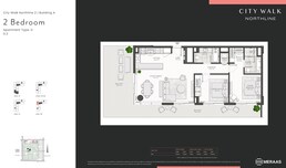 2 Beds 1755 Sq. Ft. Apartment in Meraas City Walk Northline