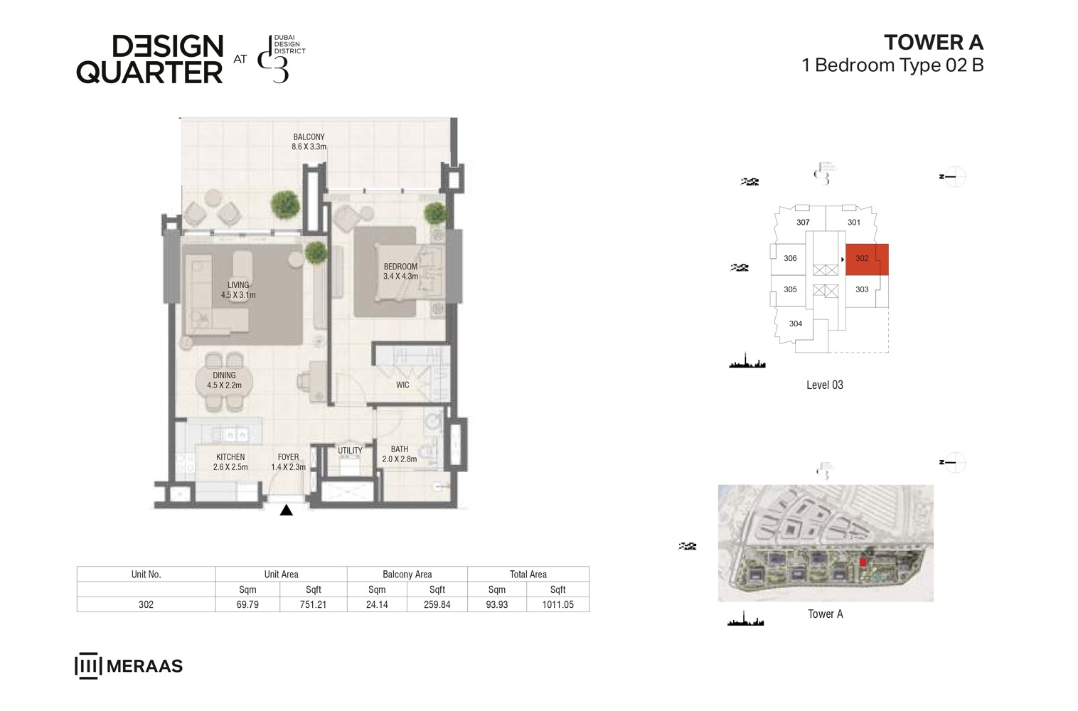 1 Bed 1011 Sq. Ft. Apartment in Meraas Design Quarter