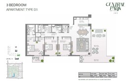 3 Beds 2281 Sq. Ft. Apartment in Meraas Erin Central Park