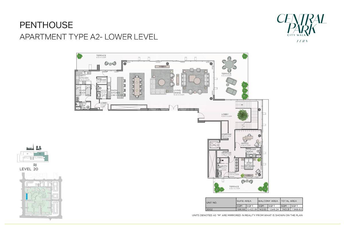 Meraas Fern Central Park 4 Beds Layout